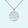 Sterling silver Tree of lif necklace set with a genuine diamond