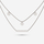 Layered dangle and bar necklace in sterling silver