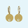 Engravable Moon & Star Cut Out Earrings in Gold