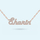 Diamond Retro Name Necklace  by Memi Jewellery in Rose Gold