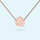 Rose Gold Pebble Necklace with Initial cut out
