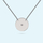 Solid Disc Necklace in Silver, Metal: Sterling Silver with Diamond
