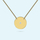 Solid Disc Necklace in Yellow Gold with April Birthstone