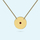 Solid Disc Necklace in Yellow Gold with July Birthstone