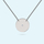 Solid Disc Necklace in Silver, Metal: Sterling Silver with April Stone