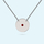 Solid Disc Necklace in Silver, Metal: Sterling Silver with January Stone