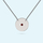 Solid Disc Necklace in Silver, Metal: Sterling Silver with July Stone