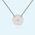 Solid Disc Necklace in Silver, Metal: Sterling Silver with June Stone