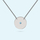 Solid Disc Necklace in Silver, Metal: Sterling Silver with March Stone