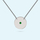 Solid Disc Necklace in Silver, Metal: Sterling Silver with May Stone