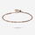 Solid Rose Gold Paperclip Charm Anklet Carrier with L-bar by memi jewellery