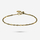 Solid Gold Paperclip Charm Anklet Carrier with L-bar by memi jewellery