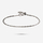 Solid White Gold Paperclip Charm Anklet Carrier with L-bar by memi jewellery