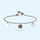 Three silver dangle on bracelet by memi jewellery