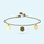 Three Gold Tiny Dangle on bracelet by Memi Jewellery
