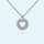 White Gold Designer Heart Necklace by Memi Jewellery
