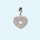 Maze Heart Charm in Silver by Memi Jewellery