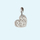 Filigree Heart Charm in Silver by memi jewellery