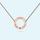 Circle Necklace in 9kt Gold with February Birthstone