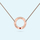 Circle Necklace in 9kt Gold with January Birthstone