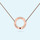 Circle Necklace in 9kt Gold with July Birthstone