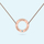 Circle Necklace in 9kt Gold with March Birthstone