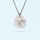 Silver Flower Sketch Pebble Necklace