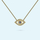 Diamond Evil Eye Necklace with Birthstone Accent