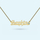 Old English Name Necklace in Gold