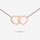 Interlocking unity necklace in rose gold with engraving