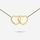 Interlocking unity necklace in solid gold with engraving