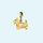 Patterned Scottie Charm in Gold by Memi Jewellery