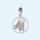 Bluebell Charm in White Gold by Memi Jewellery