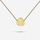 Gold Pebble Necklace with Initial cut out